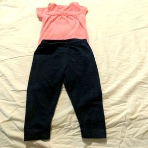 Child of Mine by Carters Onesie and Legging Outfit